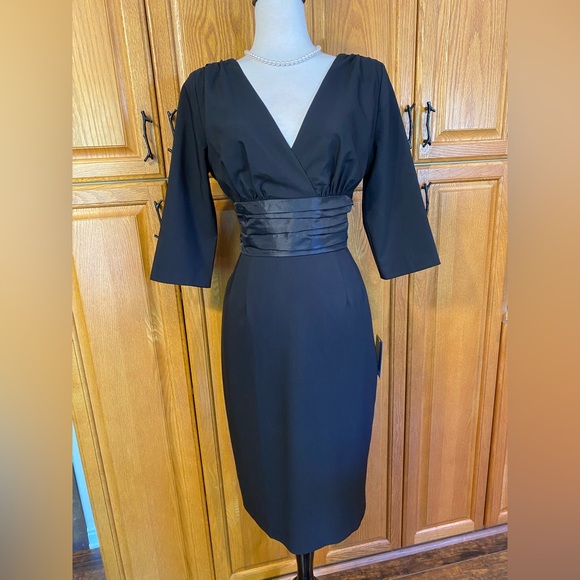 GLAMOUR BUNNY SOPHIA FITTED WIGGLE PINUP PENCIL DRESS RARE TOP VINTAGE MADMEN - Picture 3 of 11